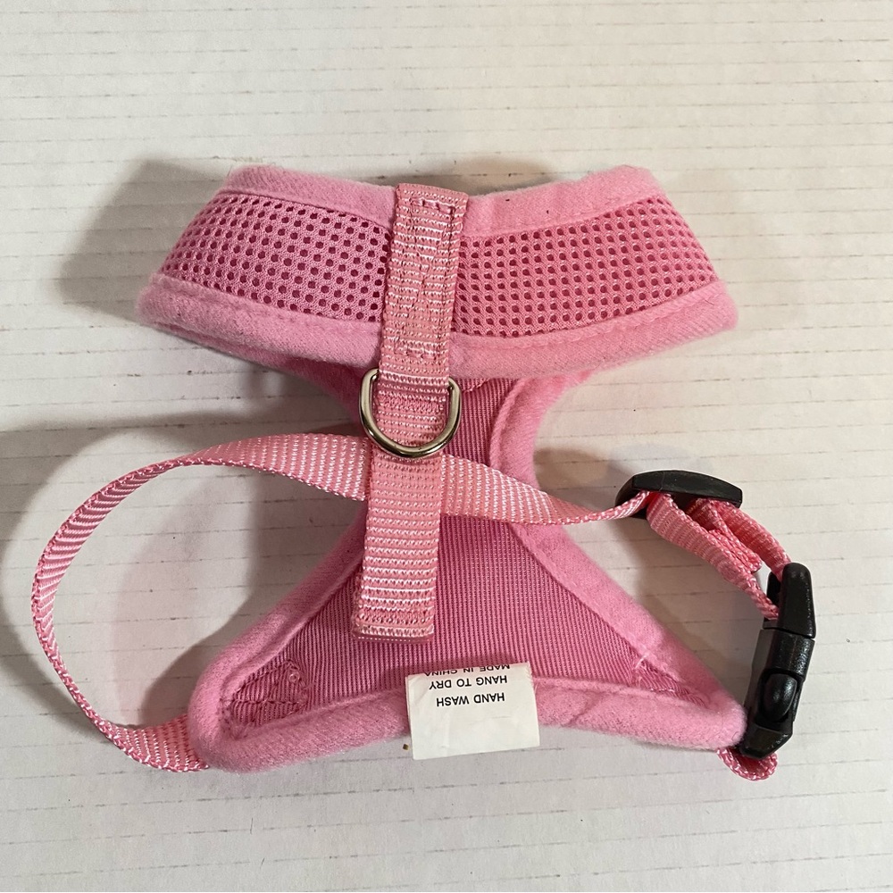 Pink Dog Harness with Paw Print - Picture 2 of 4